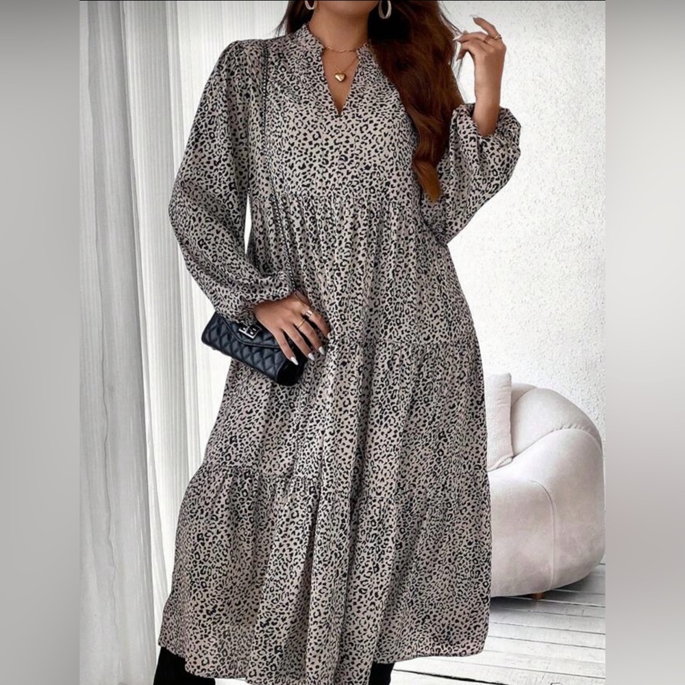 Leopard Print Maxi Dress